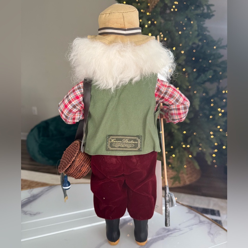 Karen Didion Originals Fishing Santa Figurine, 17 Inches - Handmade NEW - NO BOX - Picture 11 of 13